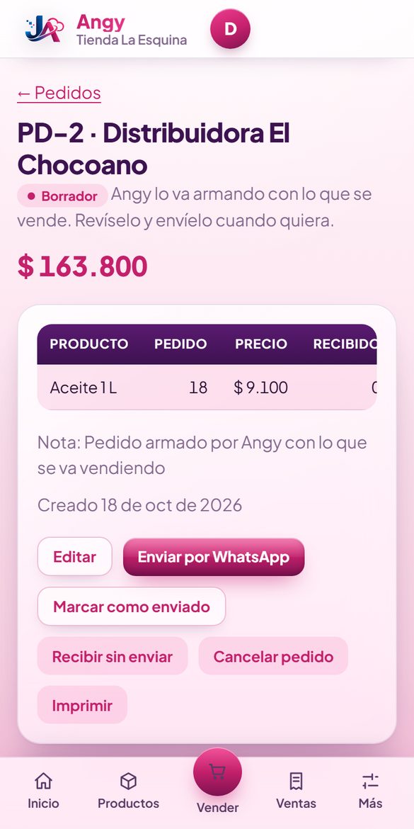 Pedido al proveedor, armado solo